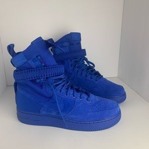 Nike Air Force 1 Royal Blue High Tops